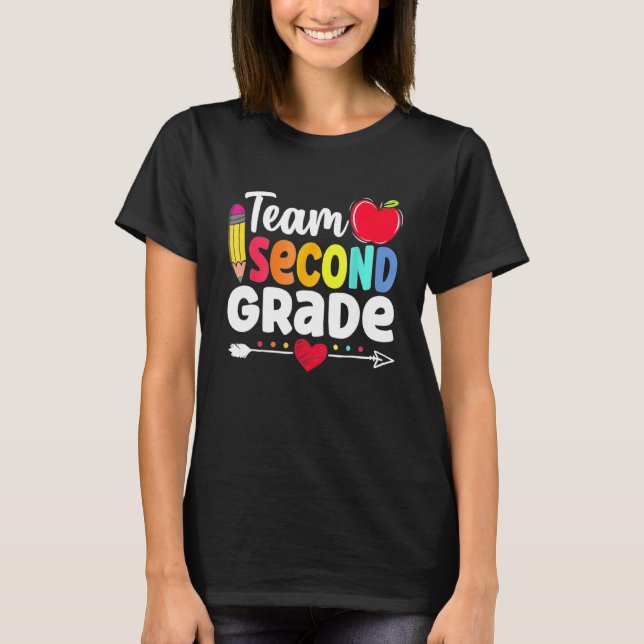 Team Second Grade Hello 2nd Grade Back To School T T-Shirt (Vorderseite)