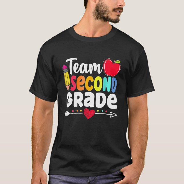 Team Second Grade Hello 2nd Grade Back To School T T-Shirt (Vorderseite)