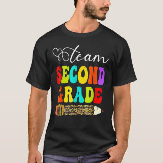 Team Second Grade Leopard Pencil Back To School Te T-Shirt