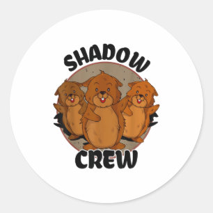 Team Shadow Crew Groundhog Day 2024 Runder Aufkleber