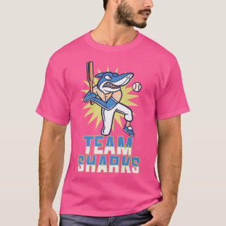 Team Shark 10 Animal Sports Niedlich Sporty Baseba T-Shirt