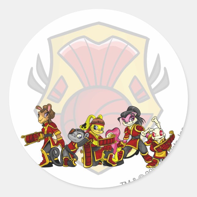 Team Shenkuu Gruppe Runder Aufkleber (Vorderseite)