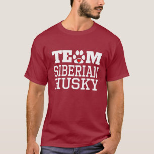 Team-sibirischer Schlittenhund-dunkler T - Shirt