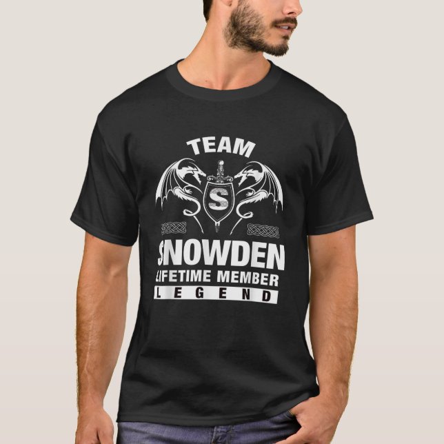 Team SNOWDEN Lifetime Member Geschenke T-Shirt (Vorderseite)