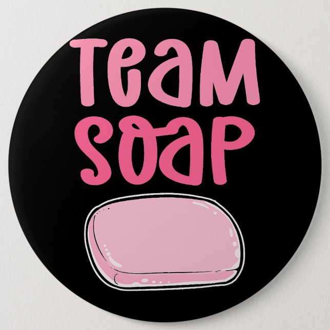 Team Soap. Seife Kochen Verseifung. Soap Makin Button (Vorderseite)