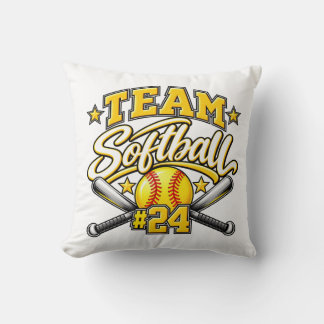 Team Softball #24 Sports Design Kissen