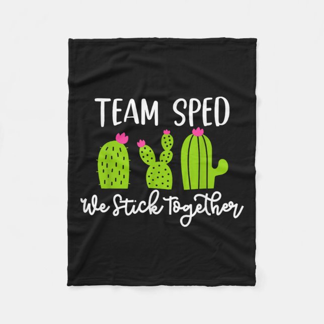 Team Sped We Stick Together Teacher Teaching Men W Fleecedecke (Vorderseite)