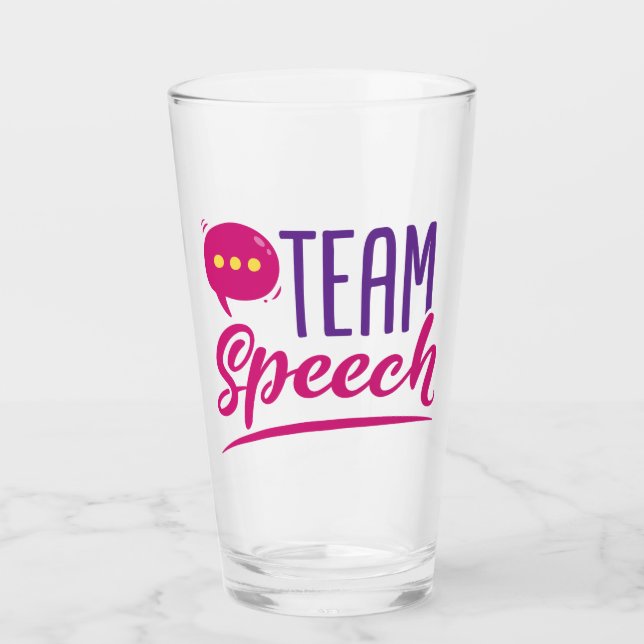 Team Speech SLP Language Pathologist Pathology Glas (Vorderseite)