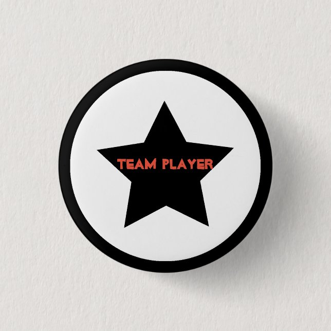 Team-Spieler-Stern-Knopf-Button Button (Vorderseite)