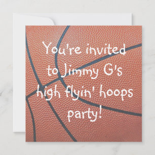 Team Spirit_Basketball Textur Geburtstagsparty Einladung