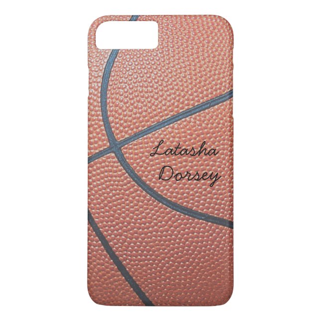 Team Spirit_Basketball Textur Look_personalisiert Case-Mate iPhone Hülle (Rückseite)