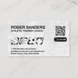 Team Sports Icons | QR-Visitenkarte Visitenkarte