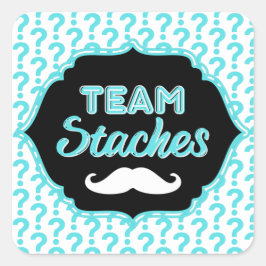 TeAM Staches Blue Gender Reveal Aufkleber