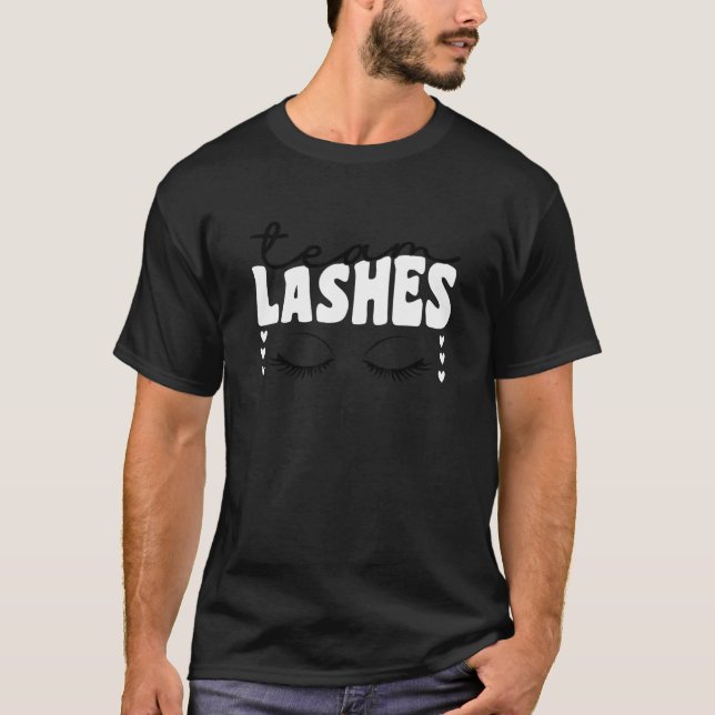 Team Staches Pink Or Blue Team Lashes Staches Gend T-Shirt (Vorderseite)