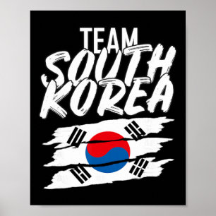 Team Südkorea Fußball Koreanisches Sport T-Shirt Poster