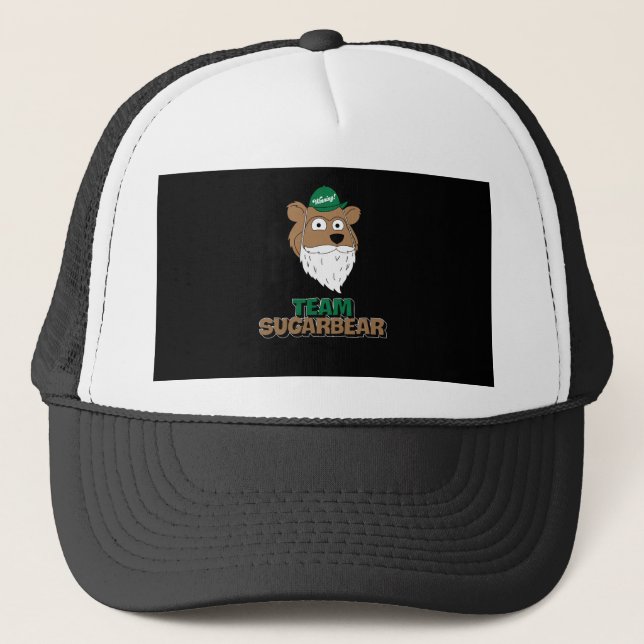 Team SugarBear Hut-Schwarzes Truckerkappe (Vorderseite)