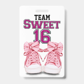 Team Sweet 16 Abzeichen - Siehe Zurück Ausweis