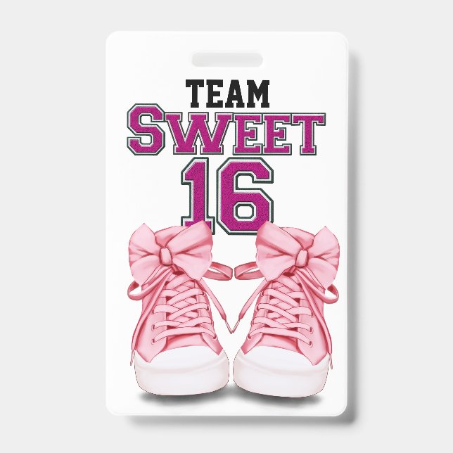 Team Sweet 16 Abzeichen - Siehe Zurück Ausweis (Vorderseite)