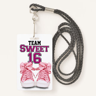 Team Sweet 16 Abzeichen - Siehe Zurück Ausweis