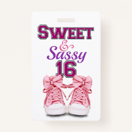 Team Sweet 16 Abzeichen - Siehe Zurück Ausweis