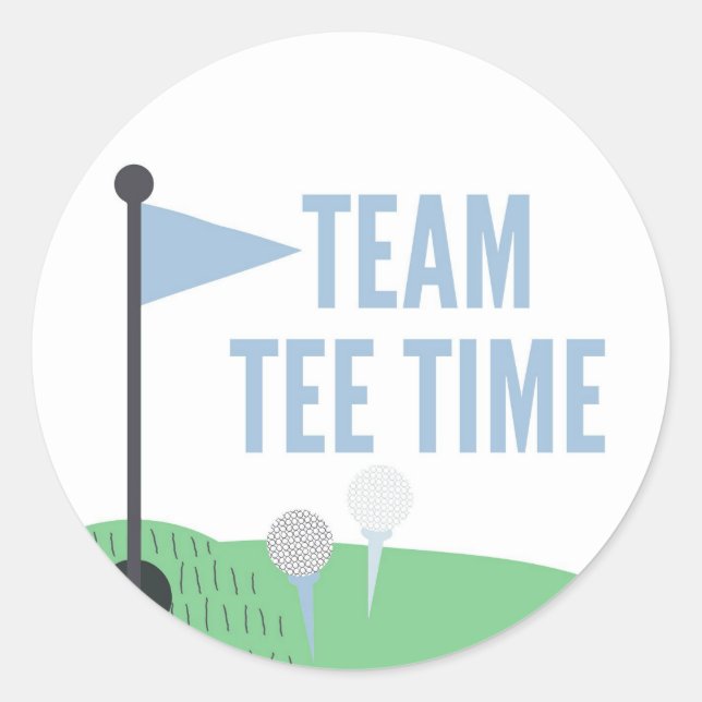 Team T-Shirt Time Baby Gender Predication Aufklebe Runder Aufkleber (Vorderseite)