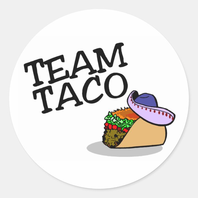 Team Taco Taco Runder Aufkleber (Vorderseite)