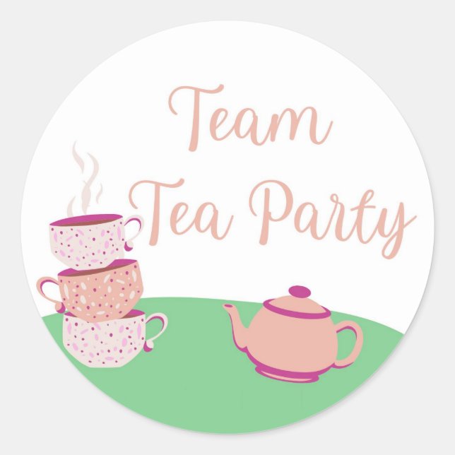 Team Tea Party Baby Sticker de prédiction de genre (Devant)