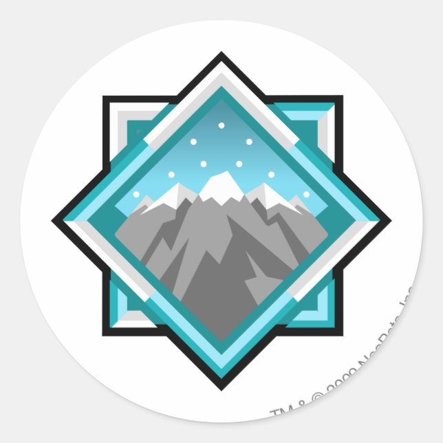 Team Terror Mountain Logo Runder Aufkleber (Vorderseite)