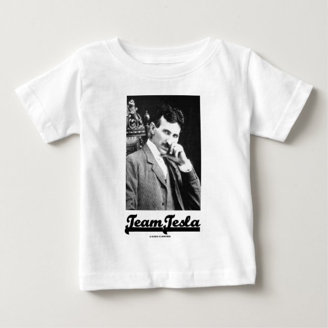 Team Tesla (Nikola Tesla) Baby T-shirt (Vorderseite)