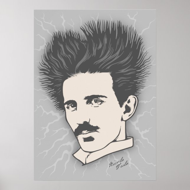 Team Tesla Static Hair Poster (Vorne)