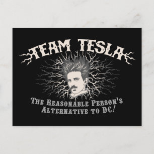 Team Tesla Static Hair Postkarte