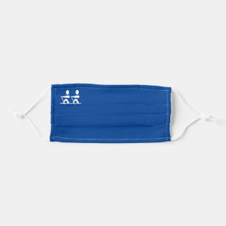 Team Theme Sports Row WHTBLU Mund-Nasen-Maske Aus Stoff