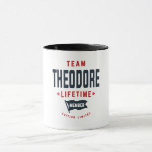 Team Theodore Lifetime Mitglied Funny Name Theodor Tasse