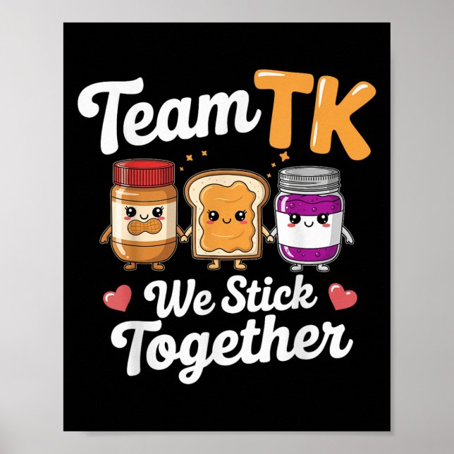 Team Tk Lehrer Übergangs-Kindergarten zurück Poster (Vorne)