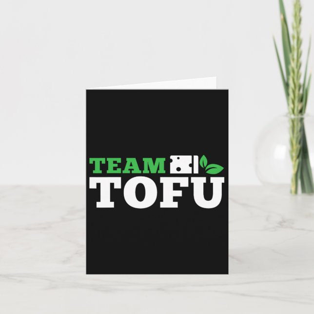 Team Tofu Workout Vegane Bodybuilding Fitness Pfla Karte (Vorderseite)