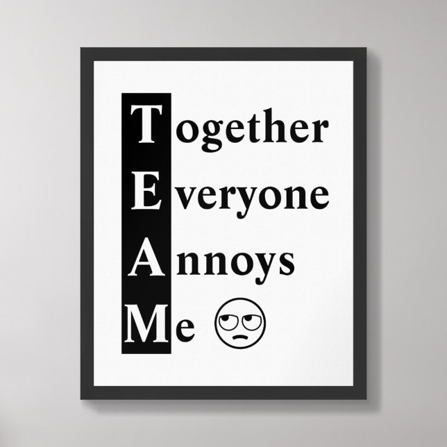 TEAM Together All Annodies Me Typografy Poster (Von Creator hochgeladen)