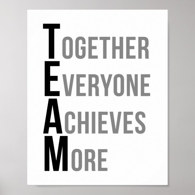 Team Together Everyone Achieves More Poster (Vorne)