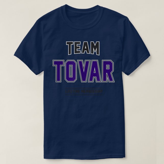 Team Tovar Gift Proud Familienname Nachname  T-Shirt (Design vorne)