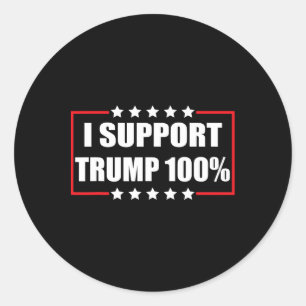 Team Trump Pro Trump Patriotic Ich unterstütze Tru Runder Aufkleber
