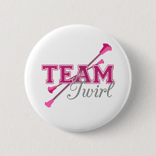 Team Twirl Baton Button