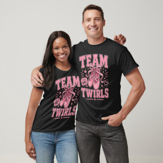 Team Twirls Lustiges Team Mädchen Geschlecht Enthü T-Shirt