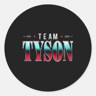 Team Tyson Familie Personalisierter Name Tyson Vin Runder Aufkleber