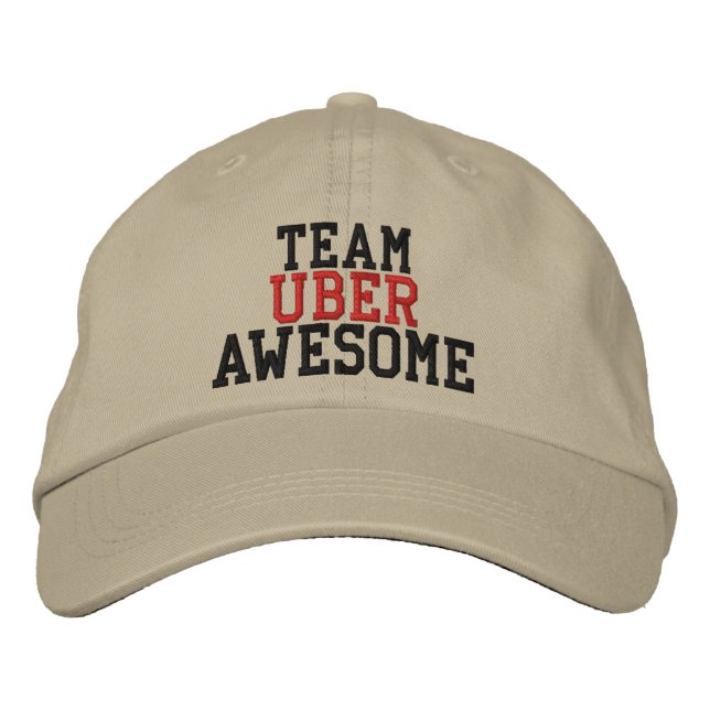 Team Uber phantastisch Bestickte Baseballkappe (Vorderseite)