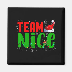 Team Unartig Nett Santa Hut Lustig Weihnachten Pas Magnet