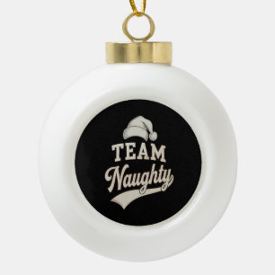 Team Unartig Weihnachten Xmas Passende Familie Keramik Kugel-Ornament
