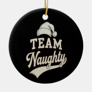 Team Unartiger Weihnachtsmann Weihnachten Xmas pas Keramik Ornament