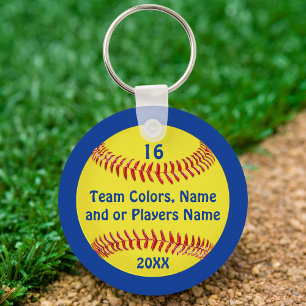 TEAM und SPIELERNAME, NUMMER Softball-Schlüsselanh Schlüsselanhänger