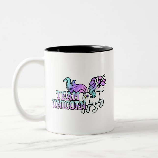 Team UNICORN Zweifarbige Tasse (Links)