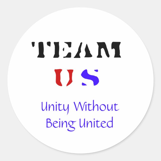 TEAM US Sticker (Vorderseite)