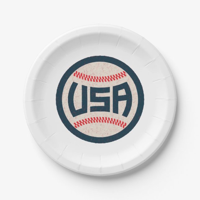 Team USA Baseball Pappteller (Vorderseite)